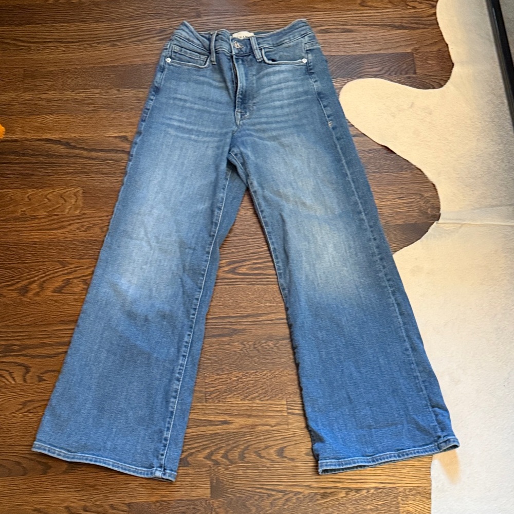 Frame Denim Medium Blue Wide Leg Jeans